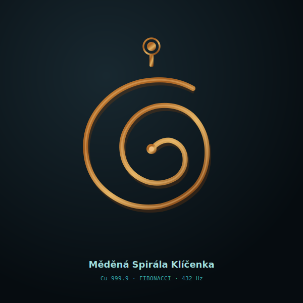 Měděná Spirála Klíčenka