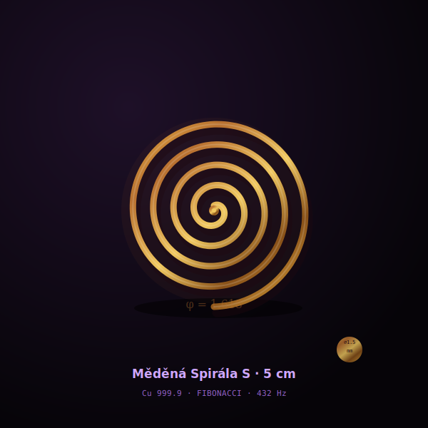 Měděná Spirála S · 5cm
