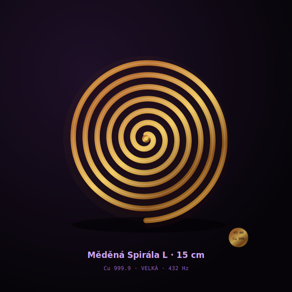Měděná Spirála L · 15cm