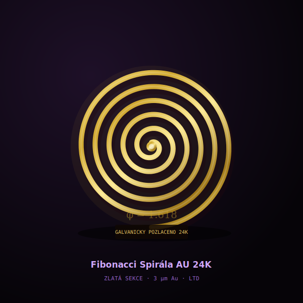 Fibonacci Spirála AU 24K