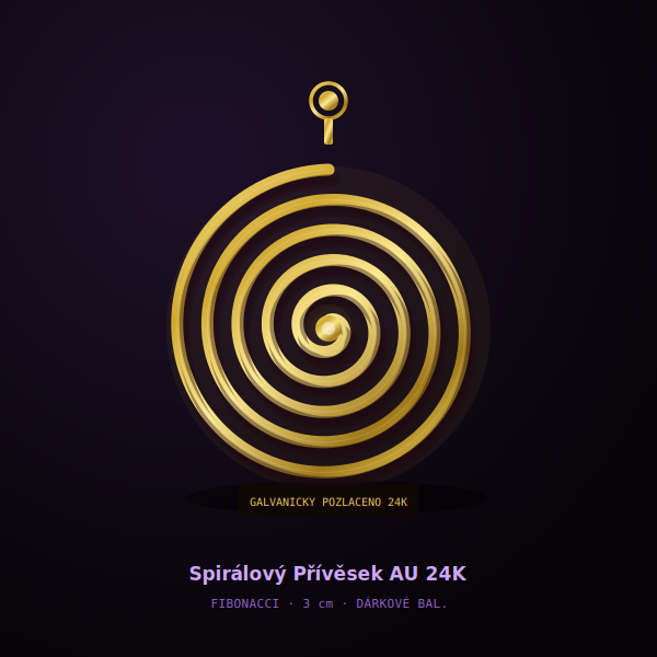 Spirálový Přívěsek AU 24K